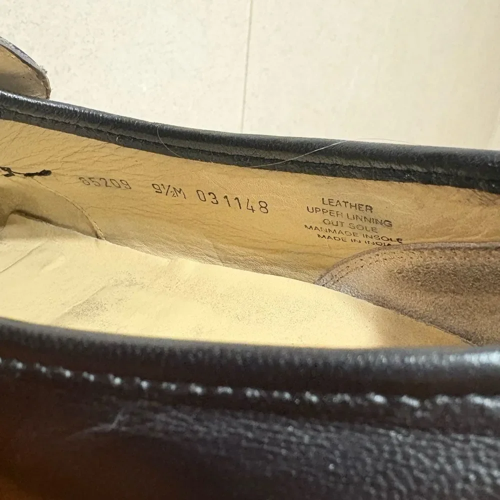 Nunn Bush Classic Black Tassel Moc Toe Leather Loafers Mens Dress Shoes Size 9.5